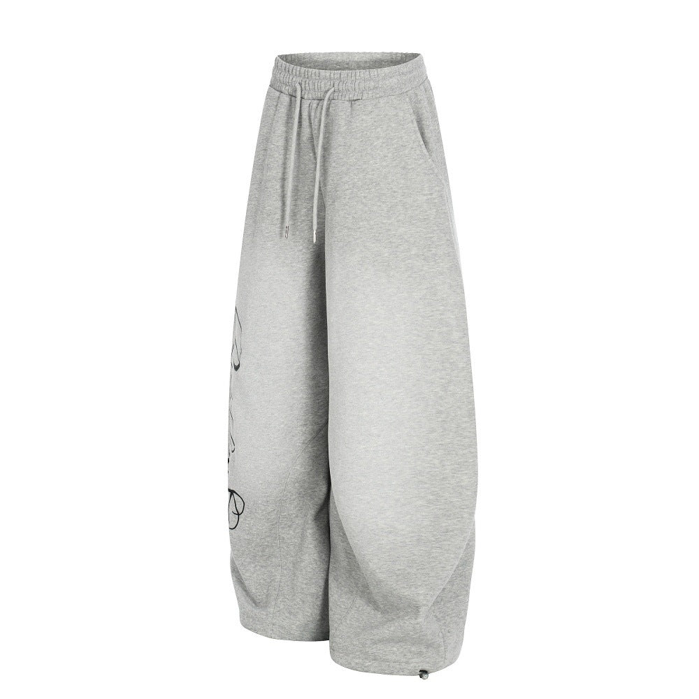 Velvet curved knife sweatpants
