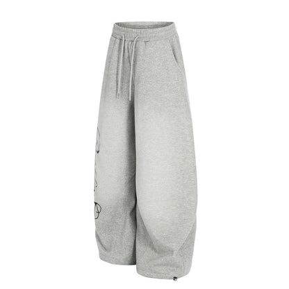 Velvet curved knife sweatpants