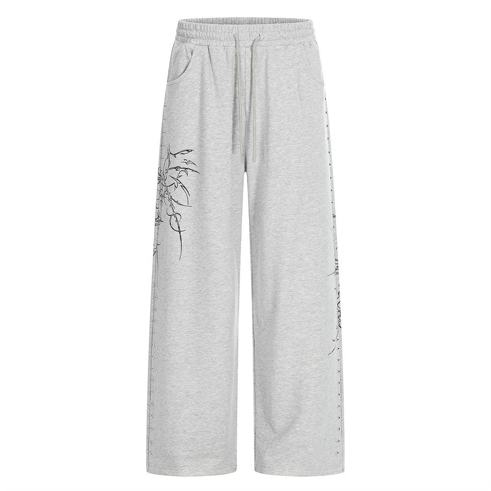 Loose straight leg sweatpants