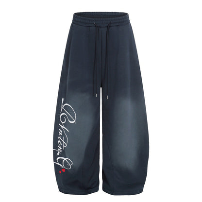 Velvet curved knife sweatpants