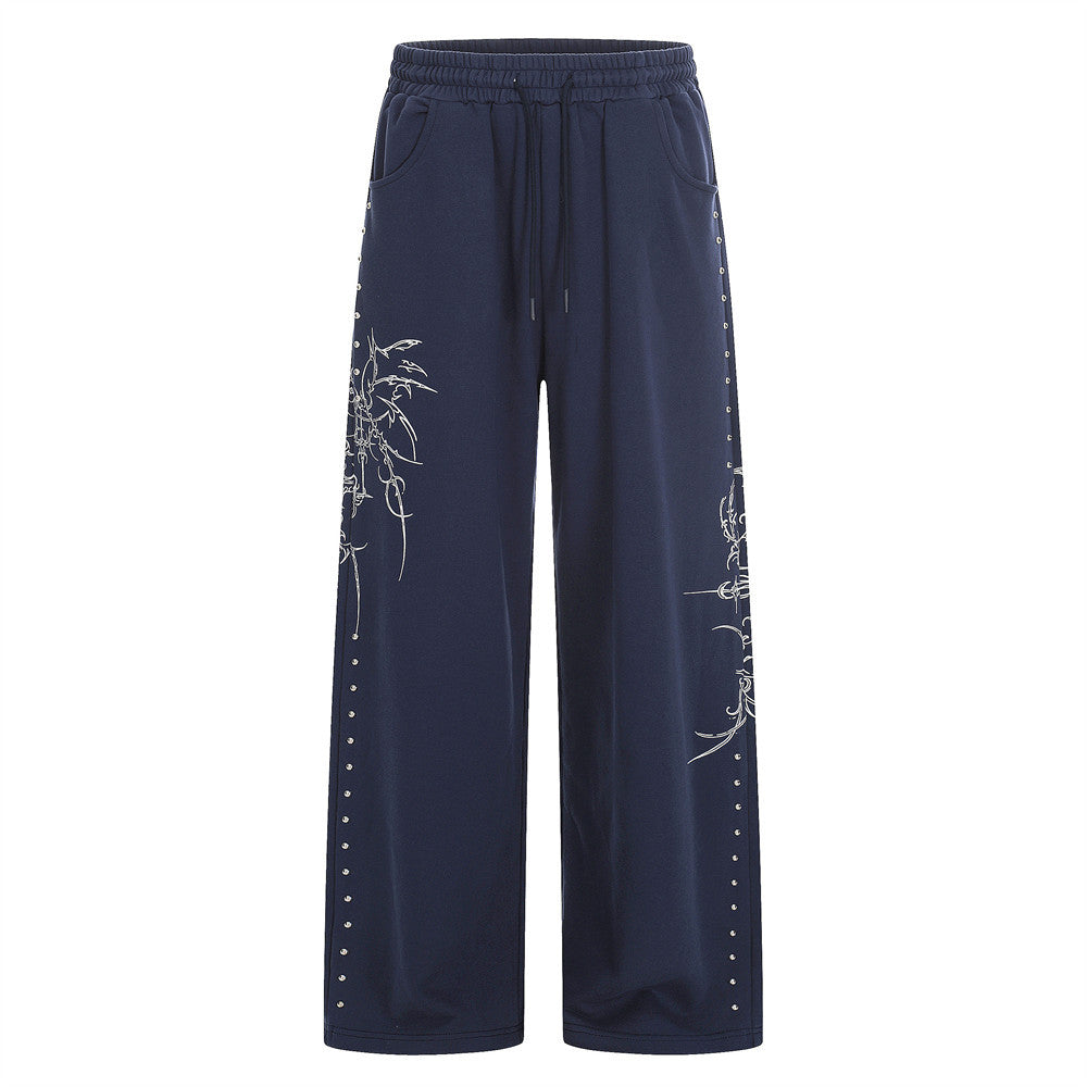 Loose straight leg sweatpants