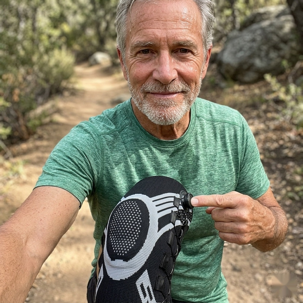 Real customer wearing the FLEXOR brace